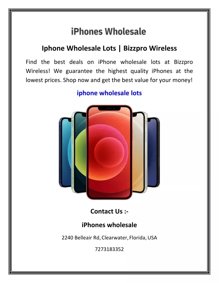 iphone wholesale lots bizzpro wireless