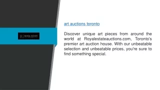 Art Auctions Toronto  Royalestateauctions.com