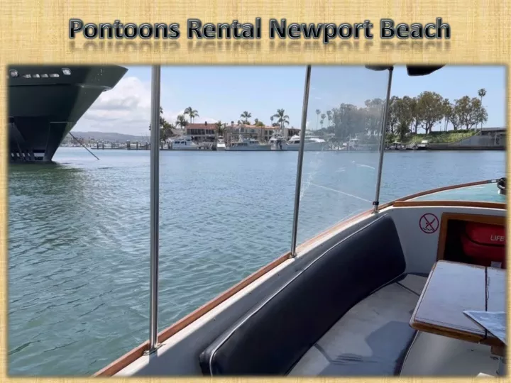 pontoons rental newport beach