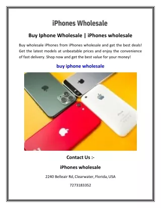 Buy Iphone Wholesale   iPhones wholesale