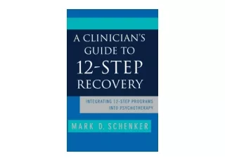 Kindle online PDF A Clinicians Guide to 12 Step Recovery Integrating 12 Step Pro