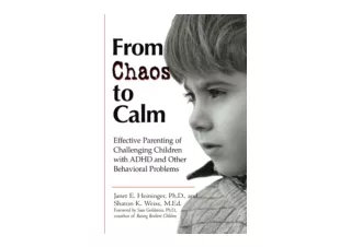 Download From Chaos to Calm Effective Parenting Of Challenging Children with ADH