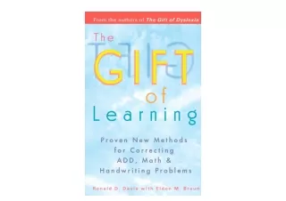 Download The Gift of Learning Proven New Methods for Correcting ADD Math  and  H