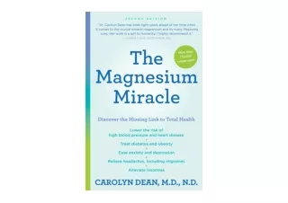 PDF read online The Magnesium Miracle Second Edition for ipad