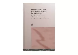 Download PDF Quantitative Data Analysis with SPSS for Windows A Guide for Social