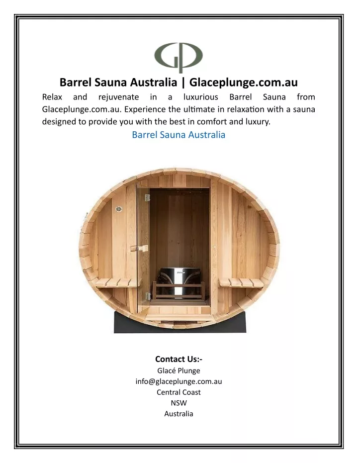 barrel sauna australia glaceplunge com au relax