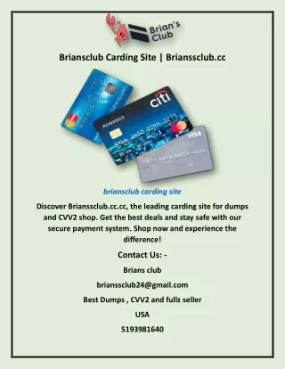 Briansclub Carding Site | Brianssclub.cc