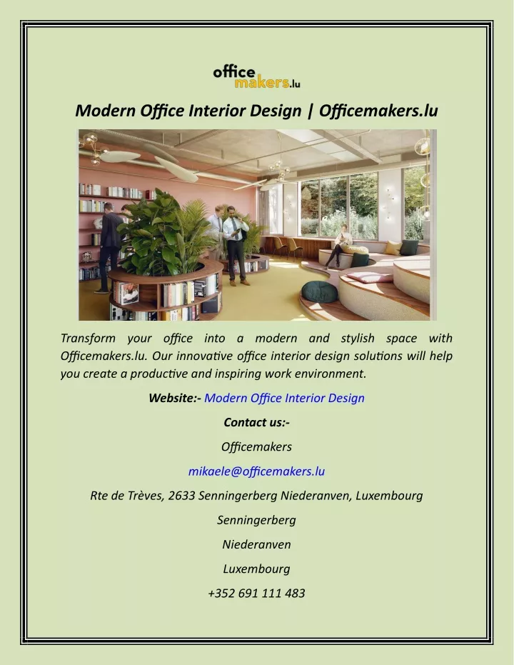 Professional Office Décor – Corporate and Commercial Designs