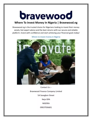 Where To Invest Money In Nigeria  Bravewood.ng