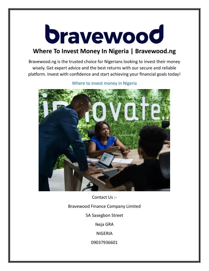 where to invest money in nigeria bravewood ng