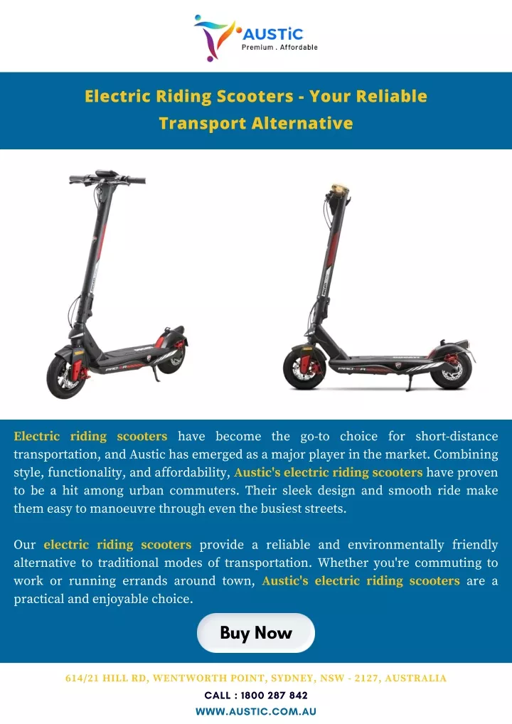 electric riding scooters your reliable transport
