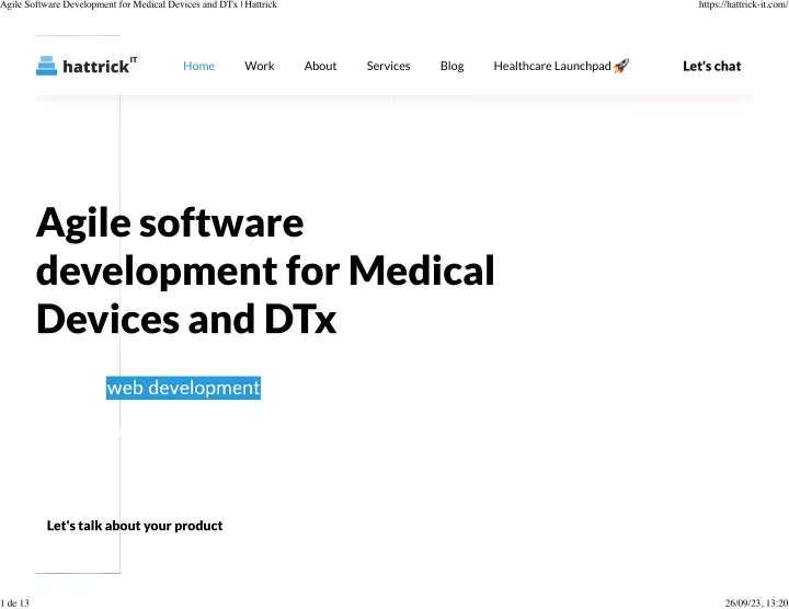 agile software development for medical devices