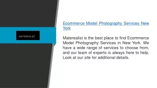 Ecommerce Model Photography Services New York  Materealist
