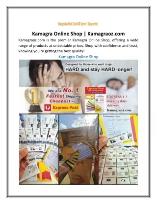 Kamagra Online Shop | Kamagraoz.com