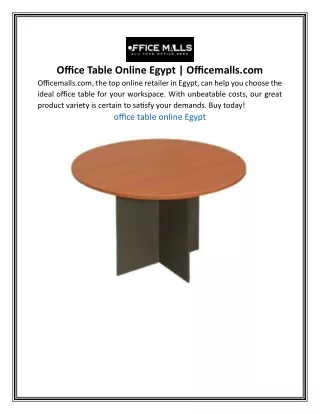 Office Table Online Egypt | Officemalls.com