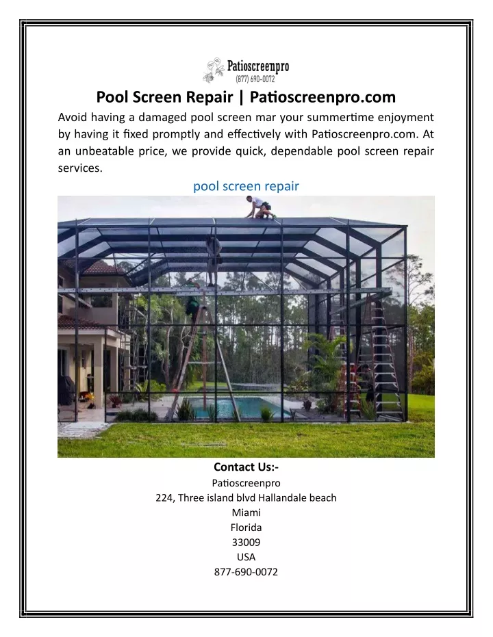 pool screen repair patioscreenpro com avoid