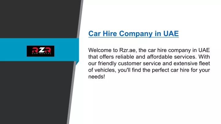 car hire company in uae