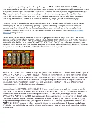 Lotere Bandartoto, Agentogel Cmcbet Wikipedia Bahasa Indonesia, Ensiklopedia Lol