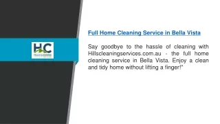 Full Home Cleaning Service In Bella Vista | Hillscleaningservices.com.au