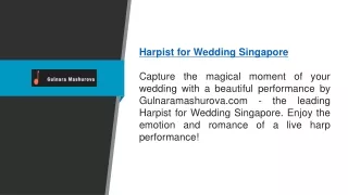 Harpist For Wedding Singapore | Gulnaramashurova.com