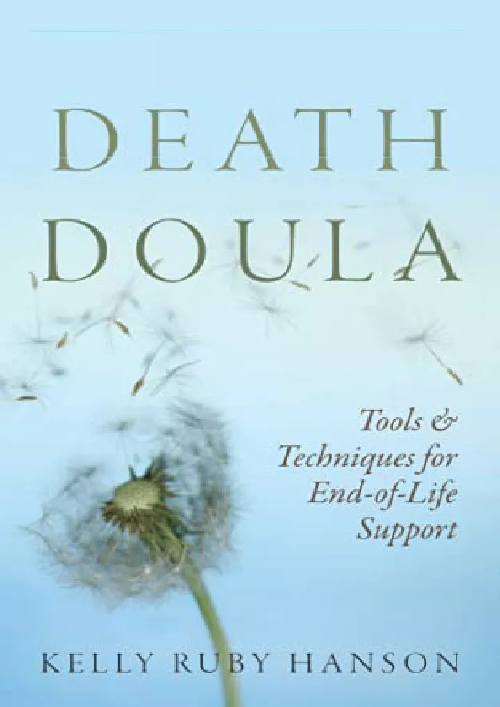 death doula tools techniques for end of life