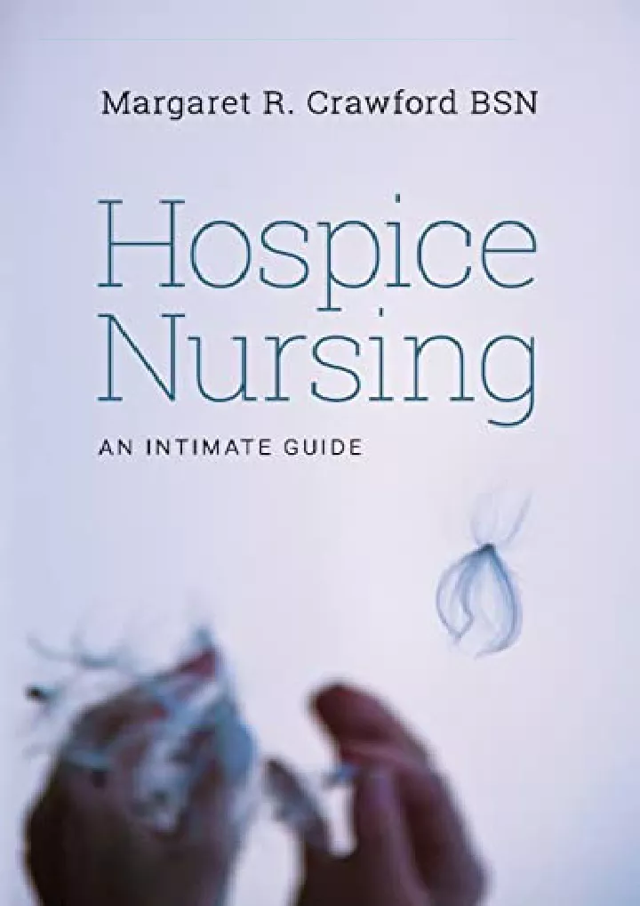 hospice nursing an intimate guide download