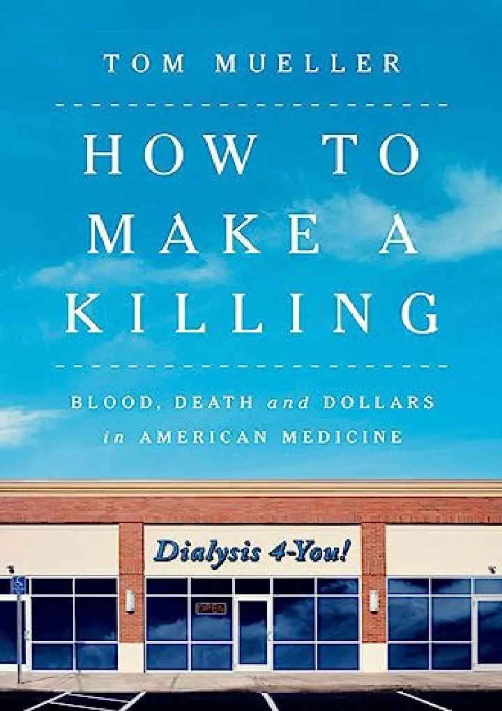 how to make a killing blood death and dollars