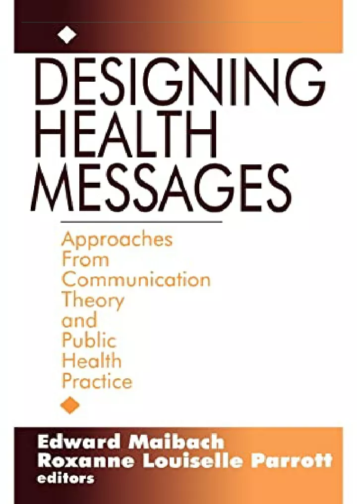 designing health messages approaches from