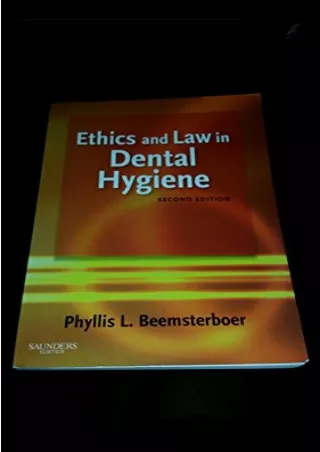 DOWNLOAD [PDF] Ethics and Law in Dental Hygiene download