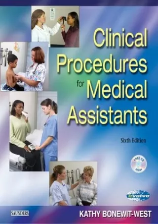[PDF] DOWNLOAD FREE Clinical Procedures for Medical Assistants kindle