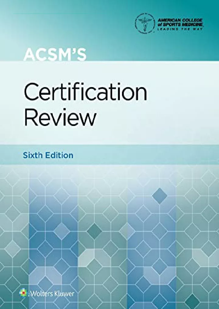 acsm s certification review american college