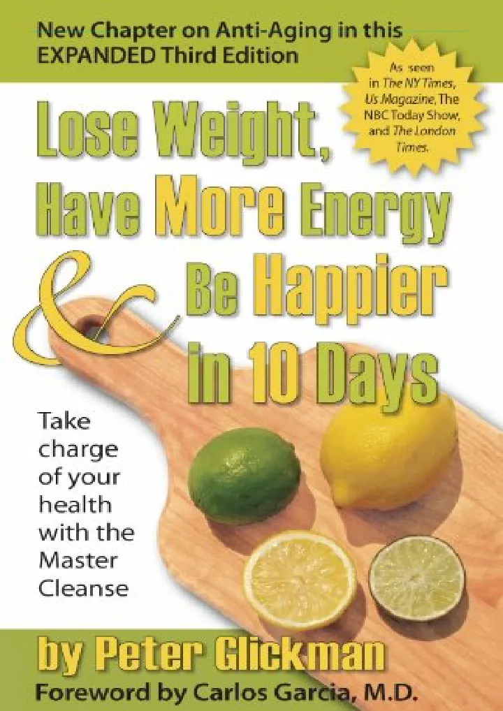 lose weight have more energy and be happier