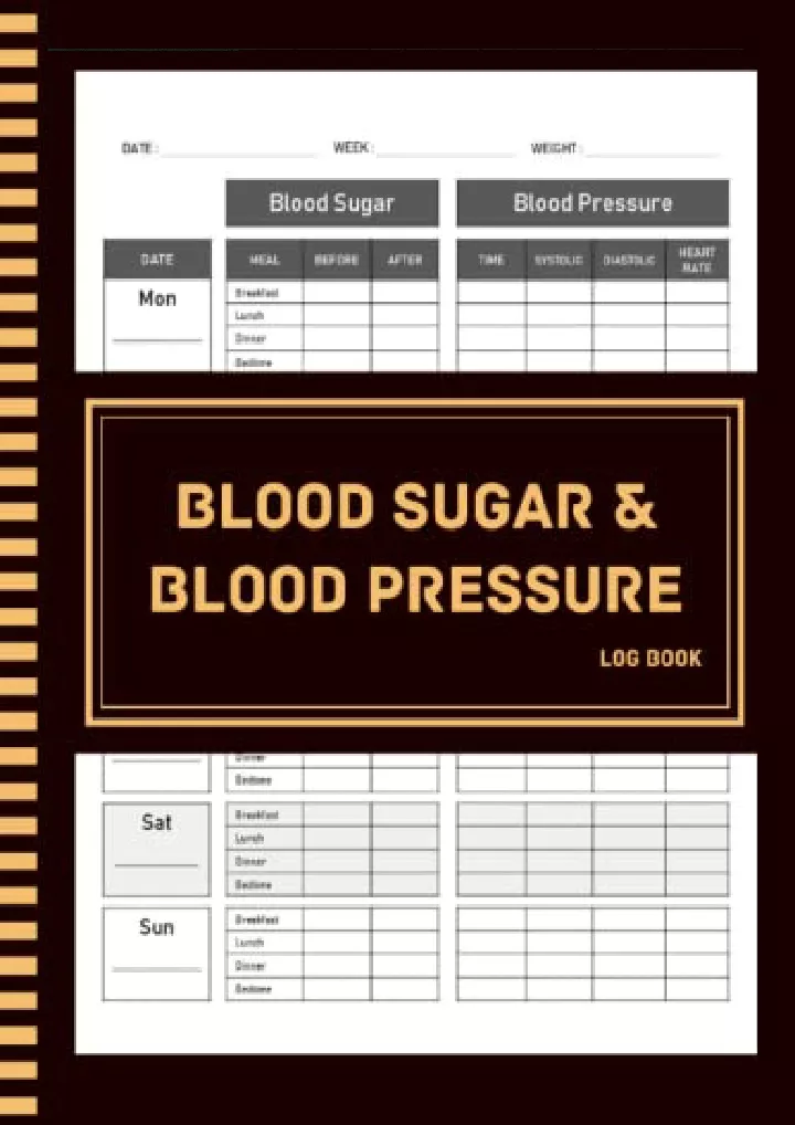 blood sugar blood pressure log book 8 5x11