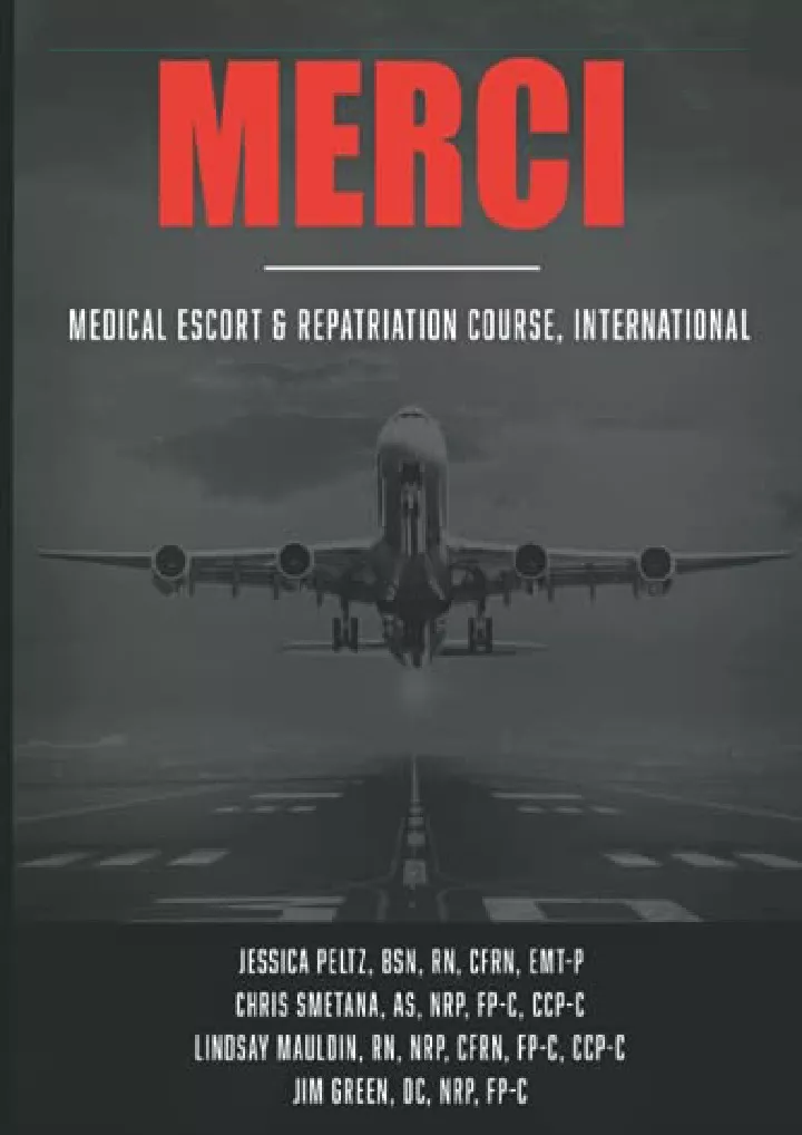 merci medical escort repatriation course