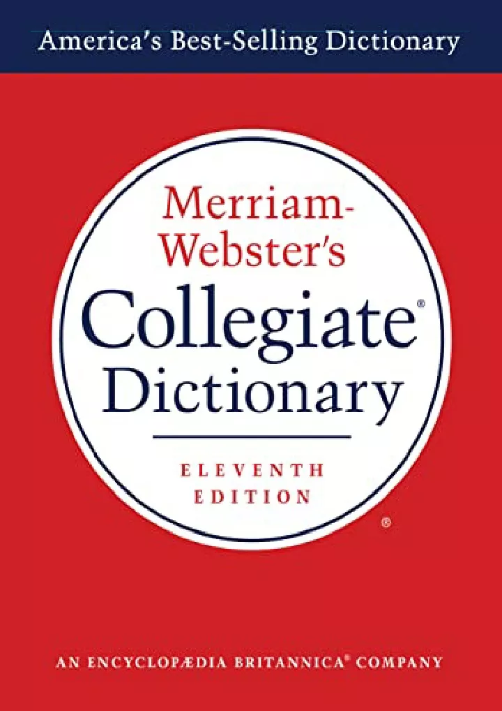 merriam webster s collegiate dictionary 11th