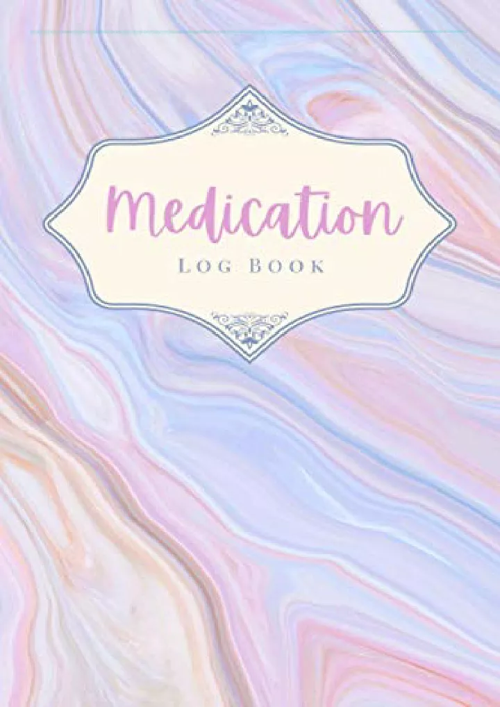medication log book personal medication