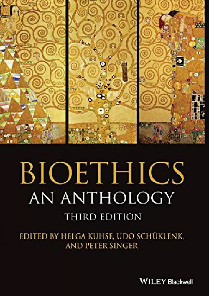 bioethics 3e an anthology 3rd edition blackwell