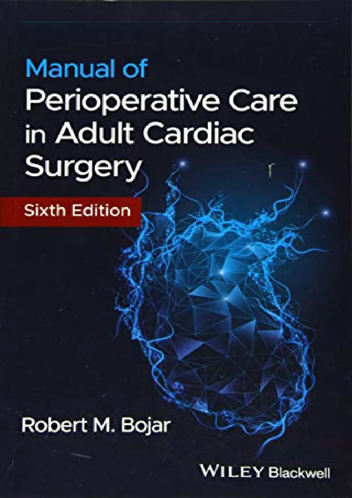 manual of perioperative care in adult cardiac