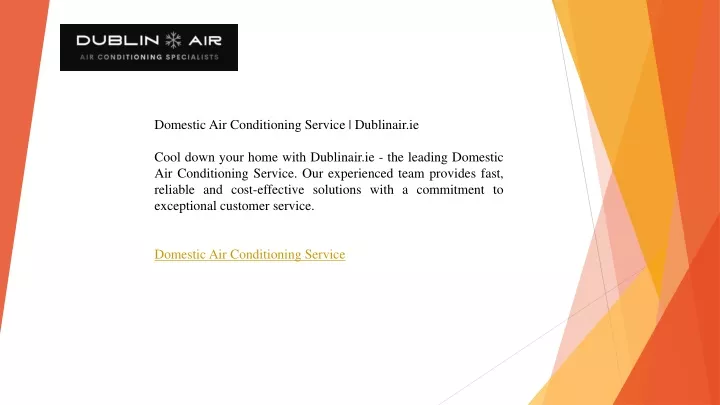 domestic air conditioning service dublinair