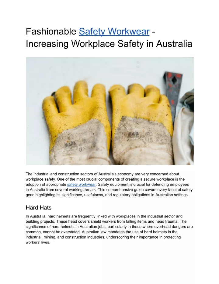 fashionable safety workwear increasing workplace