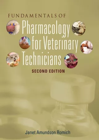 Read ebook [PDF] Fundamentals of Pharmacology for Veterinary Technicians (Book Only)