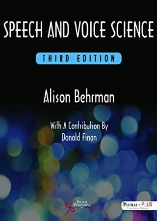 [PDF] DOWNLOAD Speech and Voice Science
