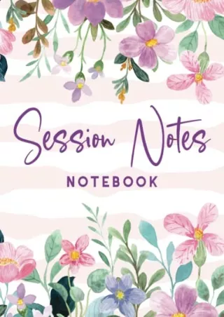 PDF/READ Session notes notebook for Therapist Counselors Coaches and Social worker,