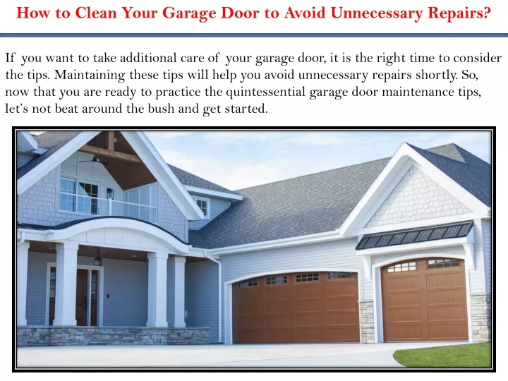 how to clean your garage door to avoid
