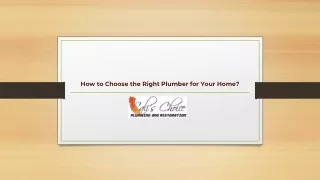 How to Choose the Right Plumber for Your