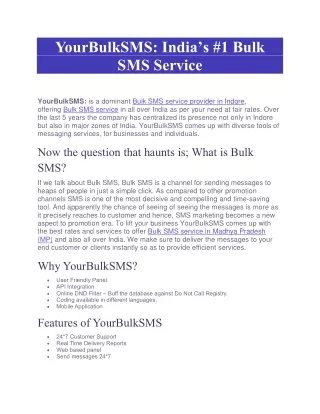 yourbulksms india s 1 bulk sms service