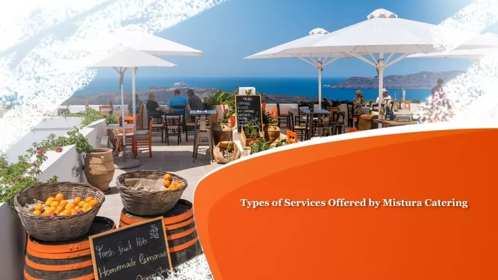 types of services offered by mistura catering