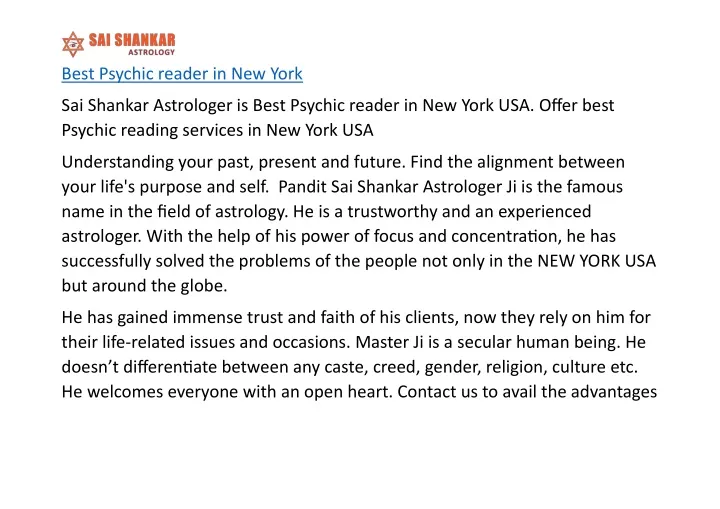 best psychic reader in new york
