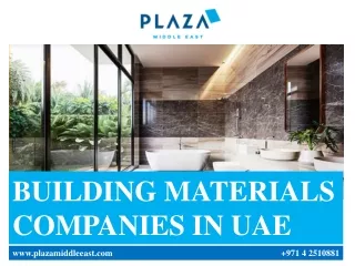 BUILDING MATERIALS COMPANIES IN UAE