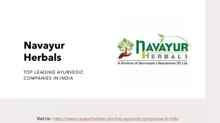 Top Ayurvedic Business Companies in India - Navayur Herbals